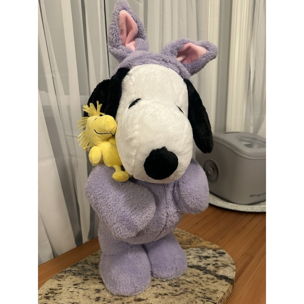 Snoopy‎ And Woodstock, Peanuts, Easter Bunny Snoopy, Lavender W Movable Ears